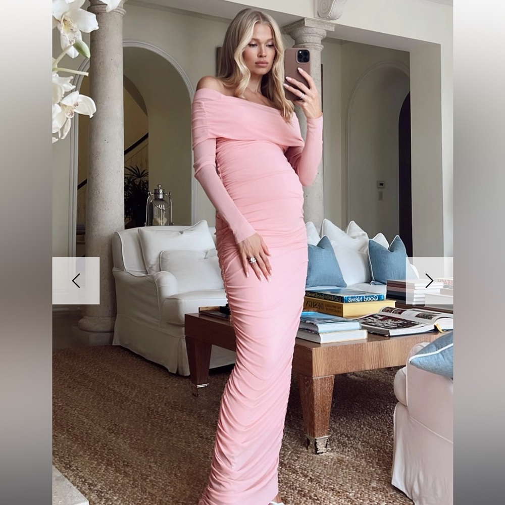 Bumpsuit Off the Shoulder Soft Mesh Dress Small